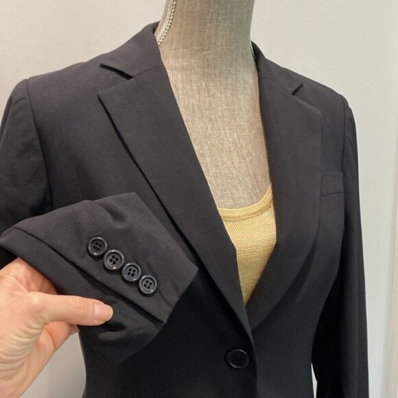 Holt Renfrew Black Wool Classic Blazer - Picture 6 of 15